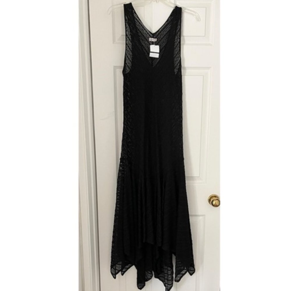 Free People Lacey Asymmetrical Black Dress